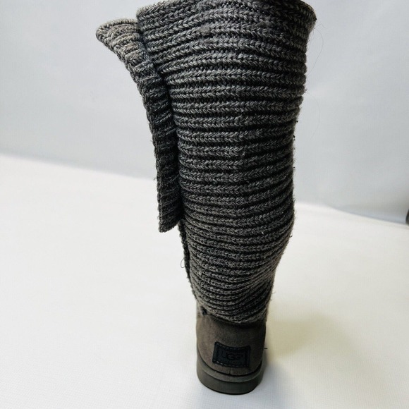UGG AUSTRALIA WOMEN'S CARDY SWEATER STYLE KNIT MID CALF BOOTS IN GRAY 8 M $150 - Picture 5 of 13